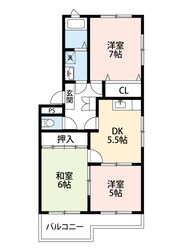 タウン梨花の物件間取画像